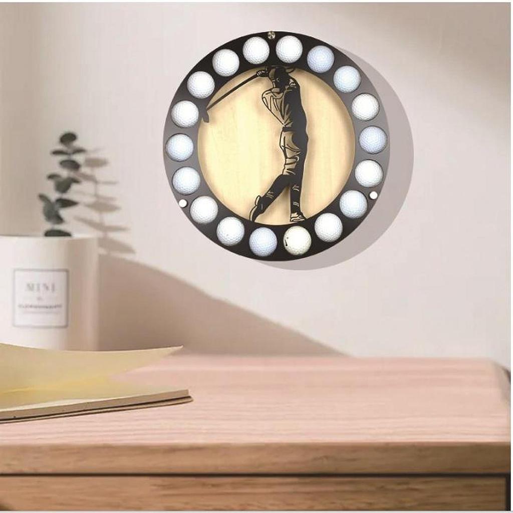 Golf Ball Display Stand, Metal Silhouette, Decorative Cabinet