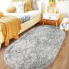 Tie Dye Hellgrauer Teppich Oval Flauschig Plüsch Bettvorleger Kinderzimmer Feuchtigkeitsbeständige Matte Wohnzimmer Heimdekoration Teppiche