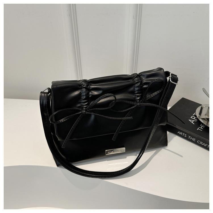 Stylish Feminine Tote Bag With Large Capacity Butterfly Bow In White Pink Silver Black