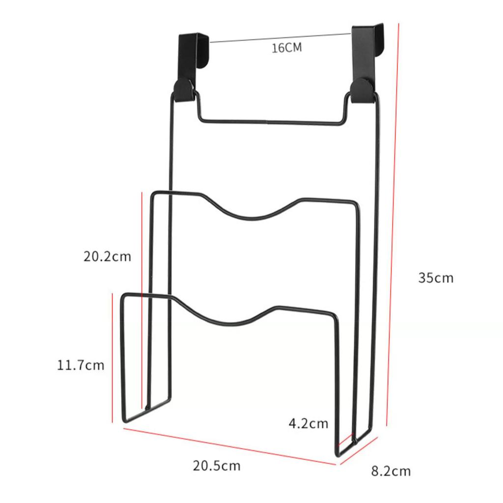 Pot Lid Holder Wall Mount Drainage Design Stylish Sturdy  Multifunctional Pot Lid Rack for Ki