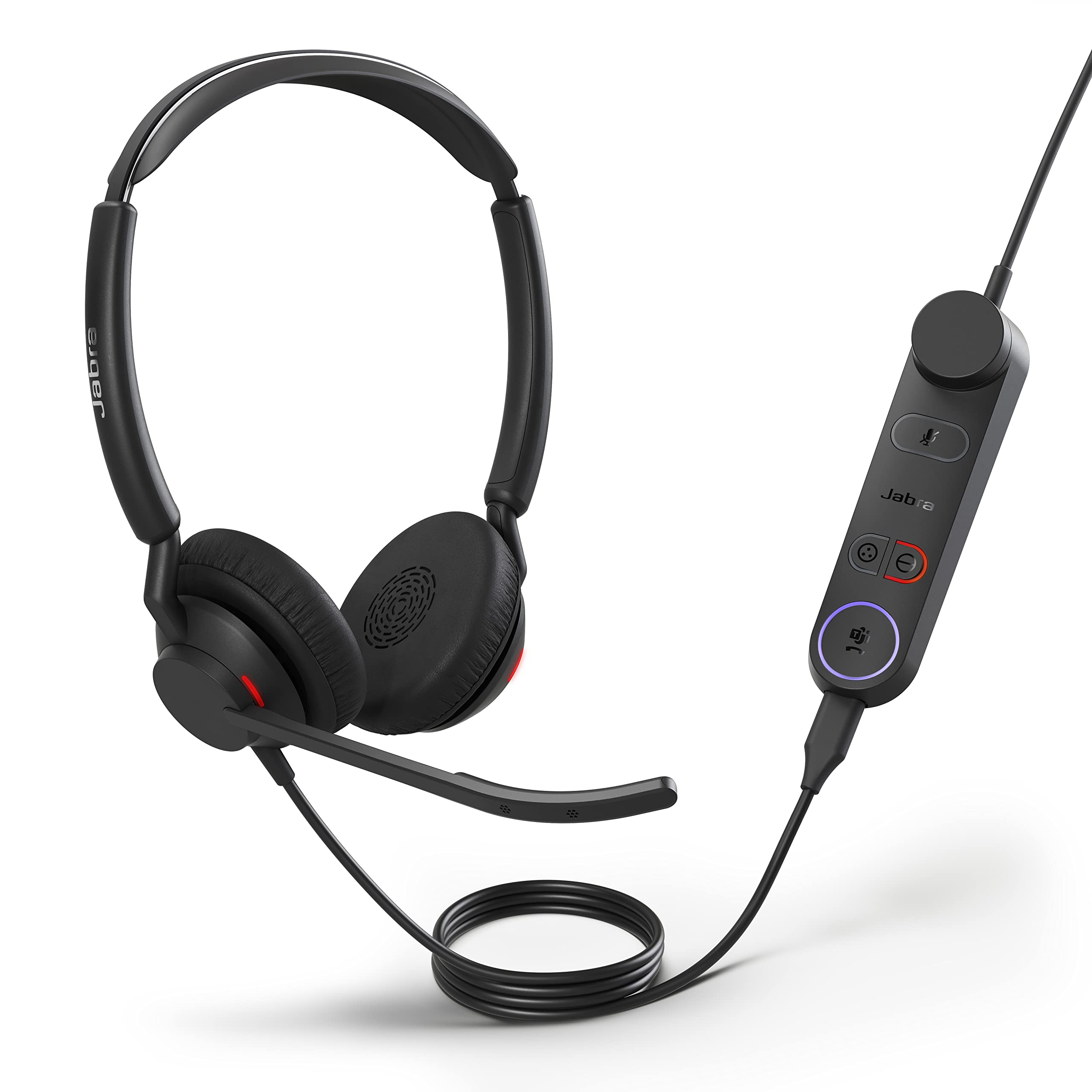 

Jabra Engage 50 II Wired Stereo Headset with Link Call Control, Noise Cancelling, 3-Mic Technology, USB-A Cable, Ultra-Lightweight, MS Team