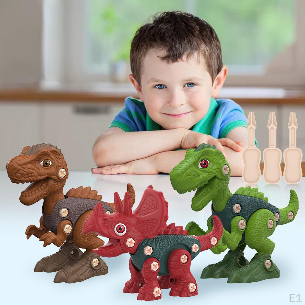 Dinosaur Toy Set, Deformed Action Figure, puzzle Construction play set with Screwdriver