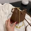Scrub Small Retro Hand Bag Diagonal Cross Chain Letter Monochrome Fashion Shoulder Bag