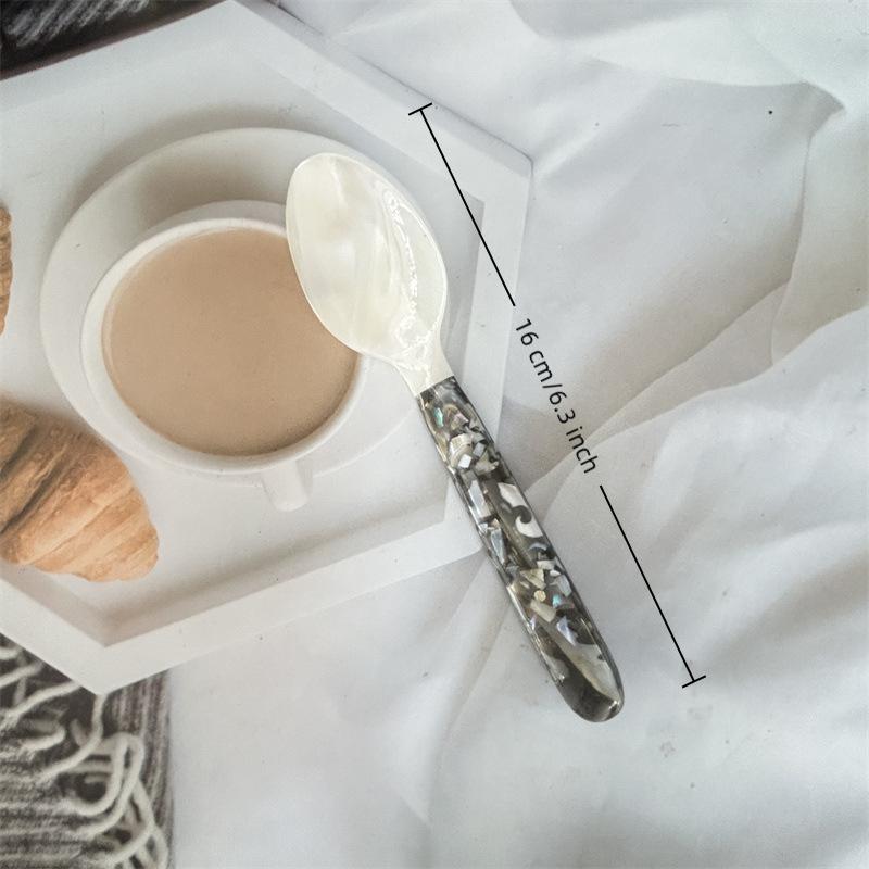Natural Conch Shell Dessert Spoon 12/16cm Reusable Eco-friendly Spoon for Coffee Ice Cream Caviar Home Party Dessert Bar Use