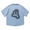 Li Ning Letter Single-Breasted Soft Comfortable Breathable Versatile Short Sleeve Denim Jacket Men Jackets Light-Blue AJDU137-1