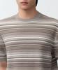 MUSINSA STANDARD Multi-Stripe Short-Sleeve Knit [Mushroom]