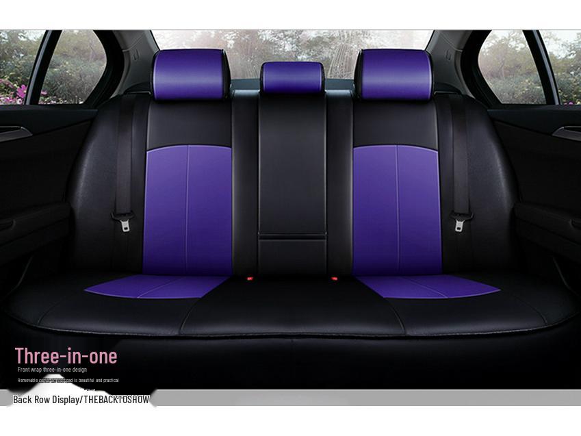 Universal Full Leather 3D Surround Car Seat Cushion - All-Season Protection