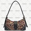 Ladies Vintage Merad Old Tinted Leather Locomotive Bag Rivet Pin Buckle Decorative Shoulder Underarm Baguette Bag