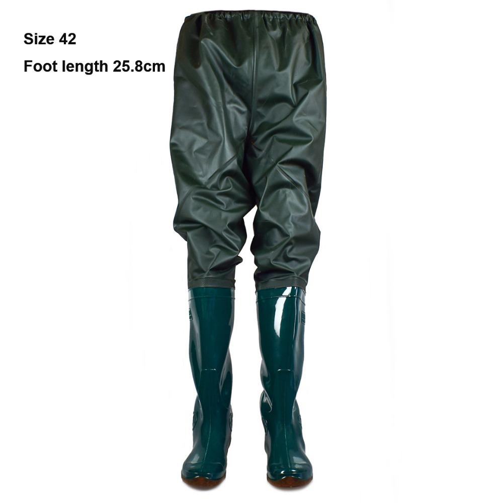 Plastic PVC Transplant Pants Wading Pants Shoes 10 Sizes Fishing Pants Integrated Fishing Pants