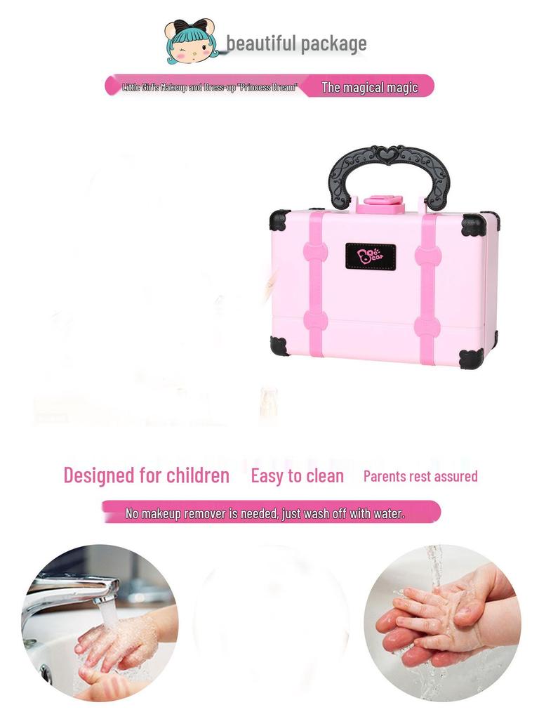 Kids' Washable Makeup Set with Face Stickers for Stage Performances & Dress-Up