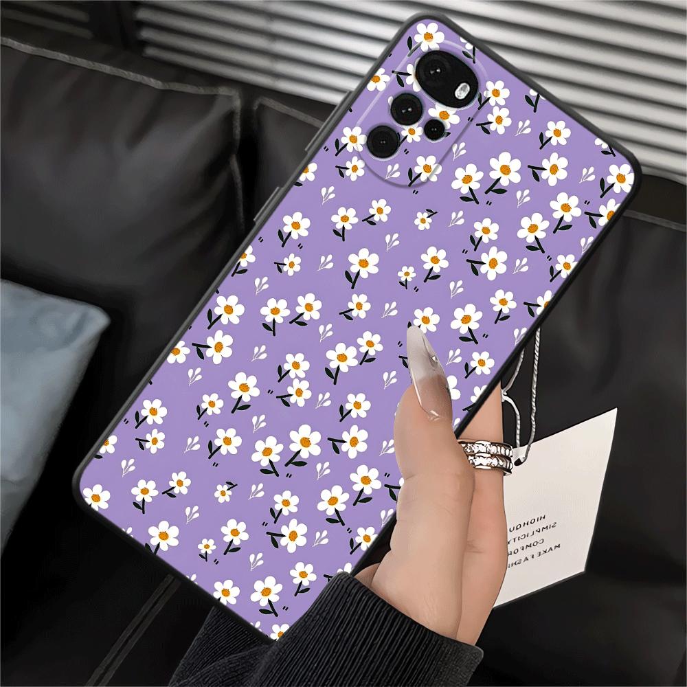 Cartoon Daisy Phone Cover Case for Motorola Moto G53 G30 G50 G51 G73 G71 G60s Edge 20 Pro 30 Lite G22 Edge40 G52 G32