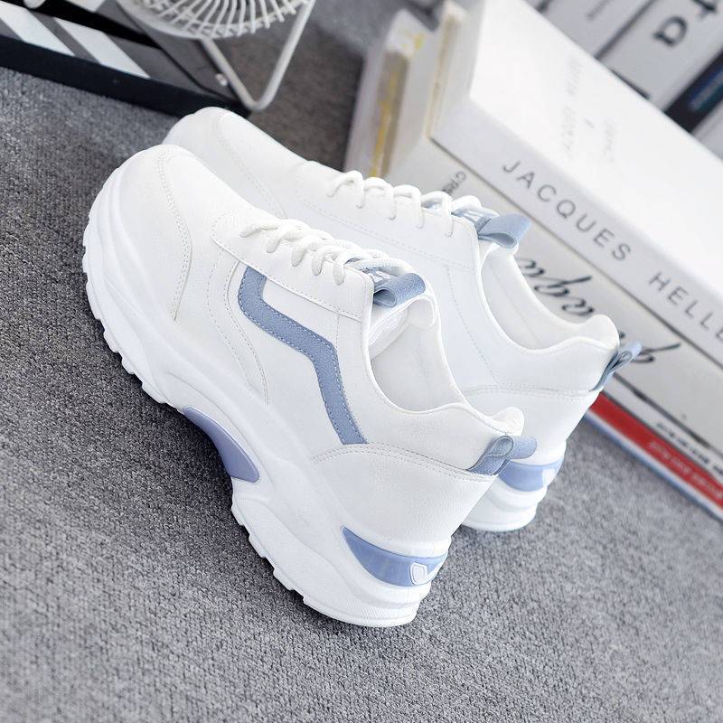 Autumn and Winter Sports Shoes Women's Velvet Cotton Shoes Dad Shoes Female Student Korean Version Versatile Little White Shoes Casual Thick Sole I
