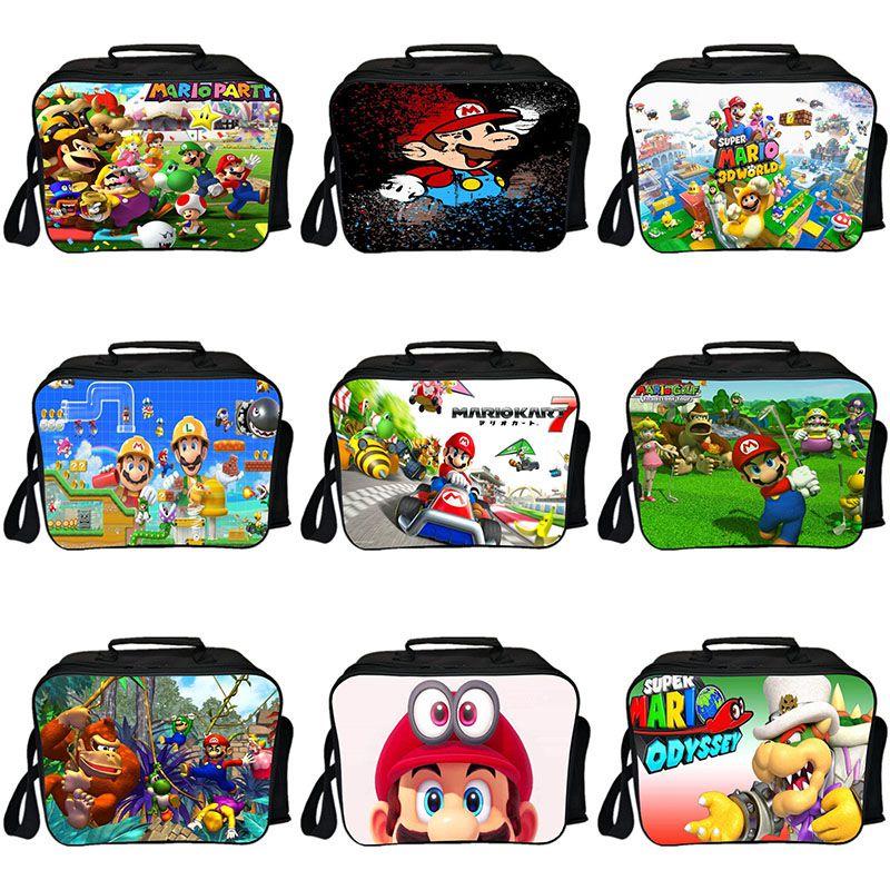 Mario Insulated Lunch Bag With Adjustable Shoulder Strap And Large Capacity Design