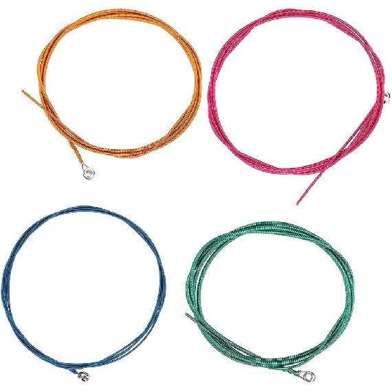 

Bass Strings, Portable Bass Guitar Strings Four Color Electric Bass Strings, For Bass Beginner Band Musical Instrument Repair Piano Shop