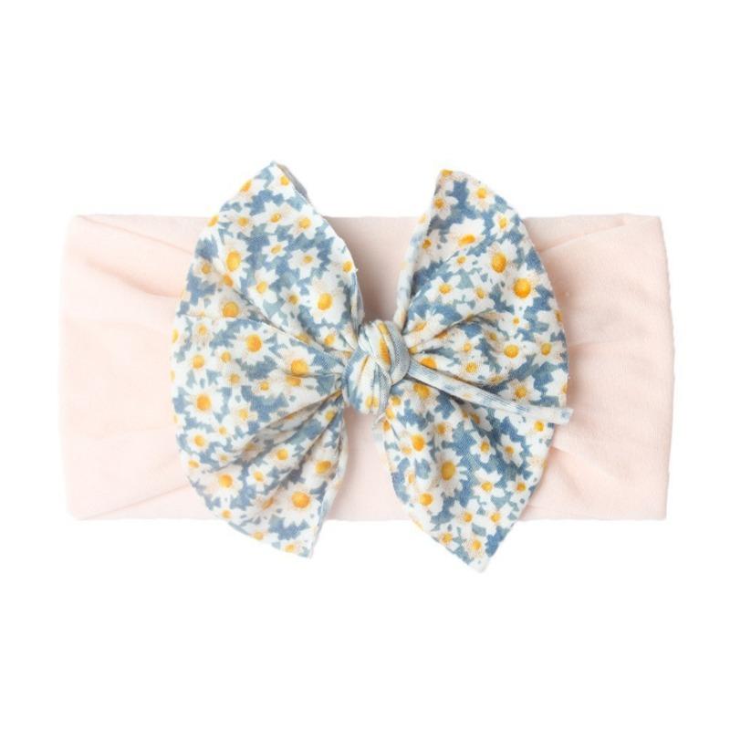 New baby headband, cute printed bow children's headscarf, thin breathable baby hair accessories