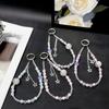 Multicolor Pearl Crystal Phone Chain with Star Tassel Charm