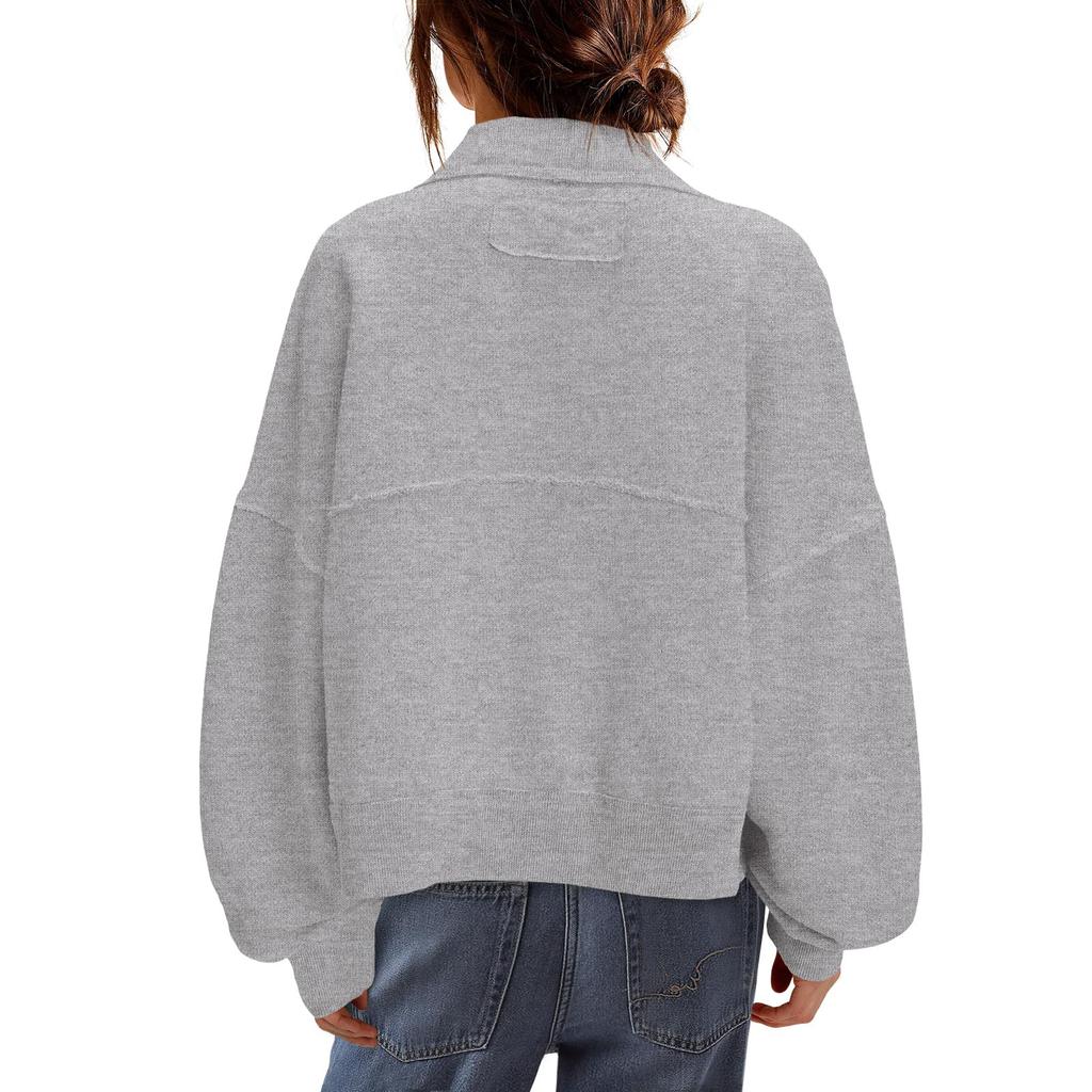 Women's Fashionable Solid Color Long Sleeved Buttoned Pocket Casual Lightweight Jacket