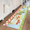Colorful Kitchen Utensil Print Long Kitchen Runner Rug, Non-Slip Floor Mat for Dining Room, Hallway and Entryway Home Decor
