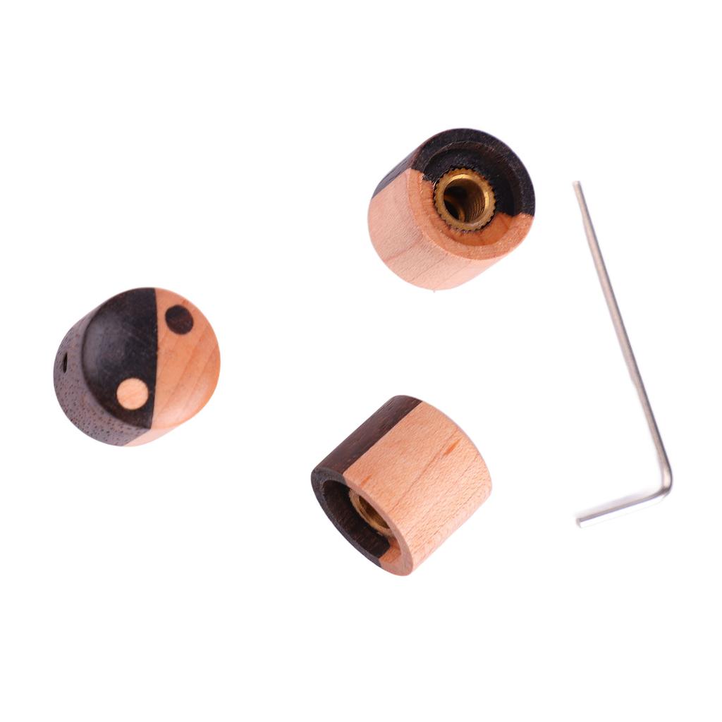 3Pcs Guitar Control Knob Fit Top Wood Set Kit Instrument Accessory for Replacement GD416