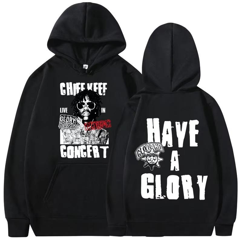 Rapper Chief Keef Tour Merch Hoodie, Unisex Clothing Fashion Loose Long Sleeve Pullover Hooded Sweatshirt Streetwear Hoodies