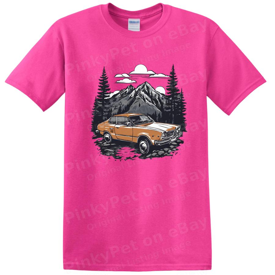 Tricou Aventură Mașină Vintage Tricou Retro cu Peisaj Montan Cadou pentru Iubitorii de Aer Liber