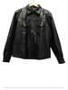 Casual Leather Real Handmade Men Black Shirt Formal Party Stylish Lambskin 100%
