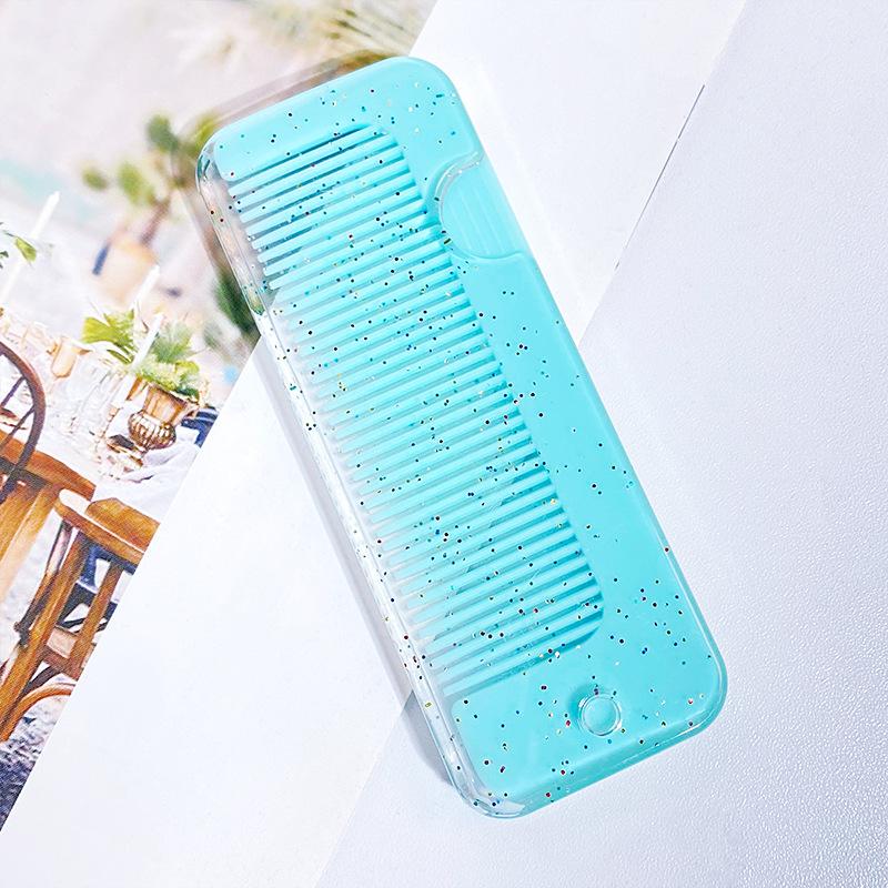 Fetă tânără inimă drăguț pieptene mic Pieptene comod pentru copii acasă mini pieptene pliabil pieptene de păr