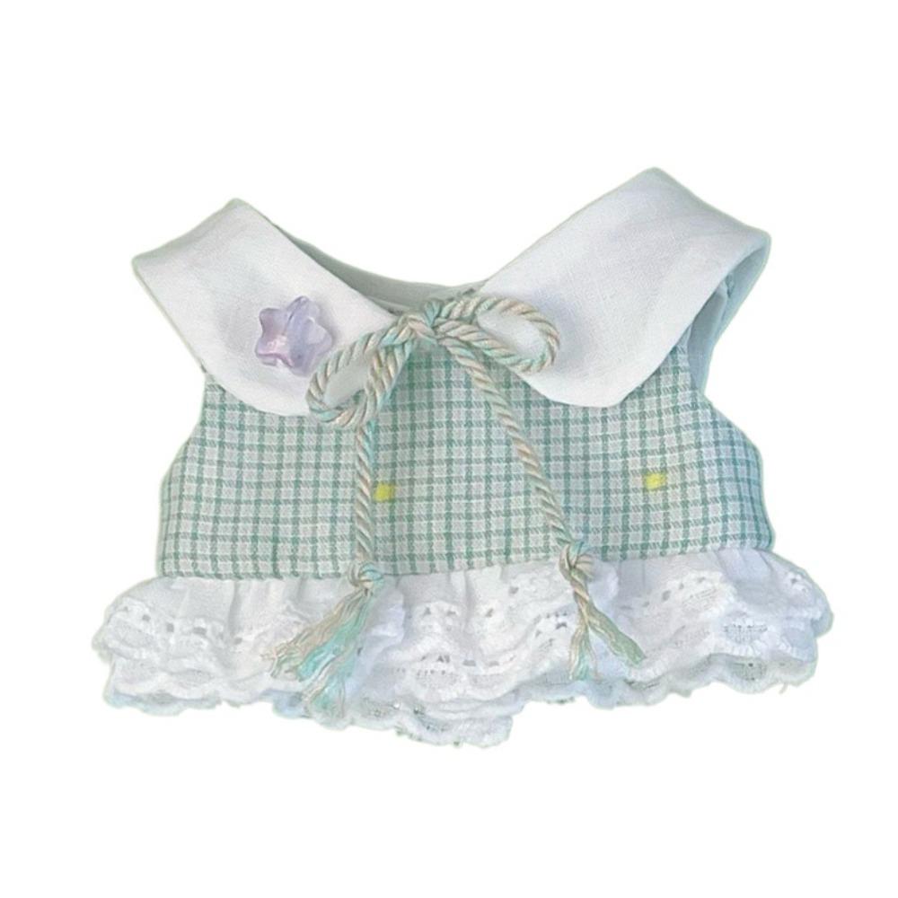 

1 комплект Наряд 10/20 см Хлопковая одежда для куклы Клетчатая юбка 10 см Одежда для куклы Детский подарок 10cm green