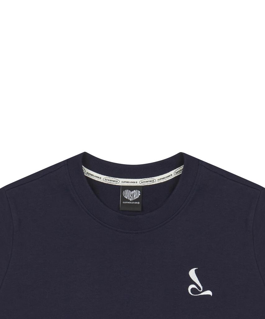 LUVISTRUE Curved L Set Tee(Navy)