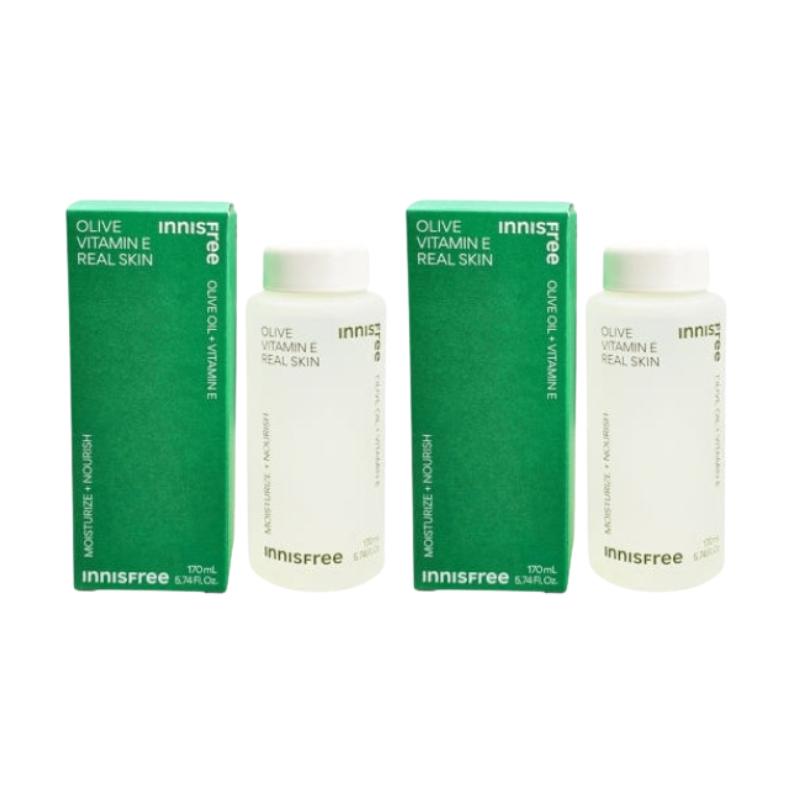 Innisfree Olive Vitamin E Real Skin 170ml | Feuchtigkeitsspendendes & Antioxidatives Gesichtswasser mit Jeju Olivenöl
