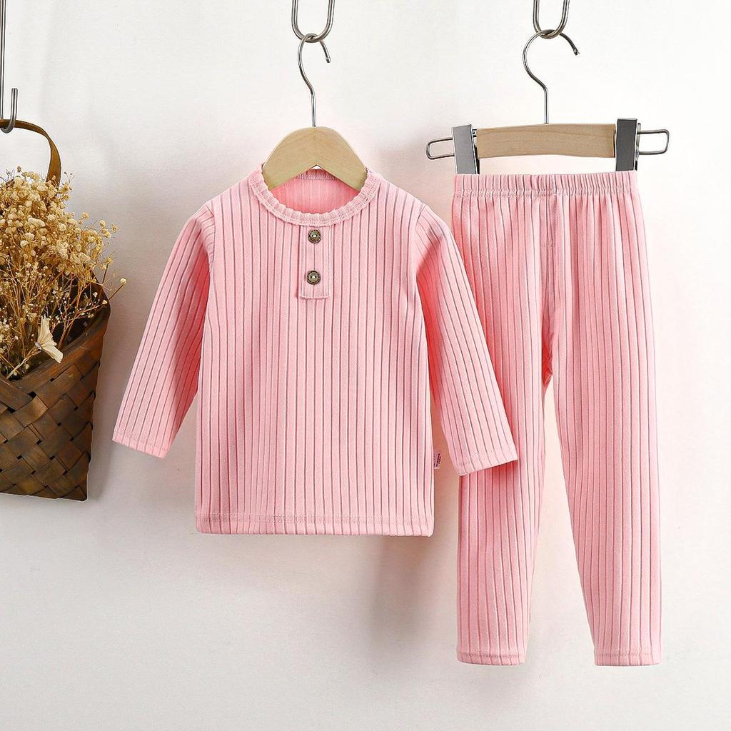 Children's Underwear Set, Korean Edition Spring New Clothes, Boys' De Rong Girls' Baby, Keng Tiao Home Clothes, Children's Clothing