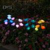 4Pcs Solar Powered Rose Lamp High Efficiency LED Waterproof Outdoor Garden Stake Light with 3D Rose Design