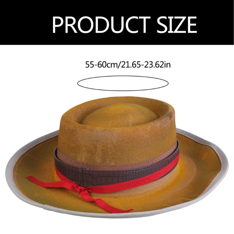 Brown Fashion Western Hats Travel Sun Hat Circuses Show Hat Popular Headwear with Handmade Old Stylish