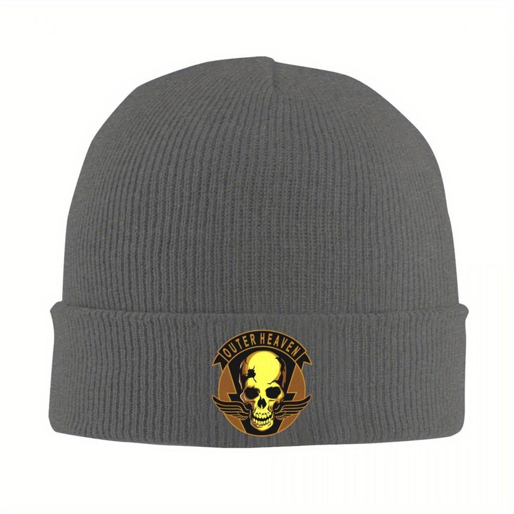 Metal Gear Solid Outer Heaven Knitted Hat Beanie Autumn Winter Hat Warm Street MGS1 Game Caps Men Women