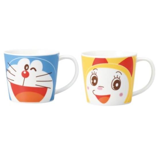 Nippon Tosai Doraemon Dorami Face Pair Mug Set &