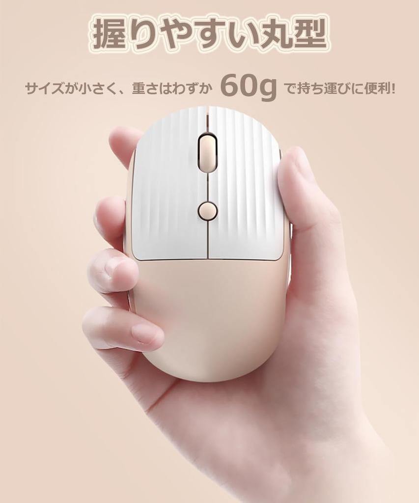Wireless Mouse, Type-C Rechargeable, Cute Design, Right-Handed, 500mAh Built-in Lithium Battery, 2.4GHz Optical, Compact, Lightweight, 80012001600