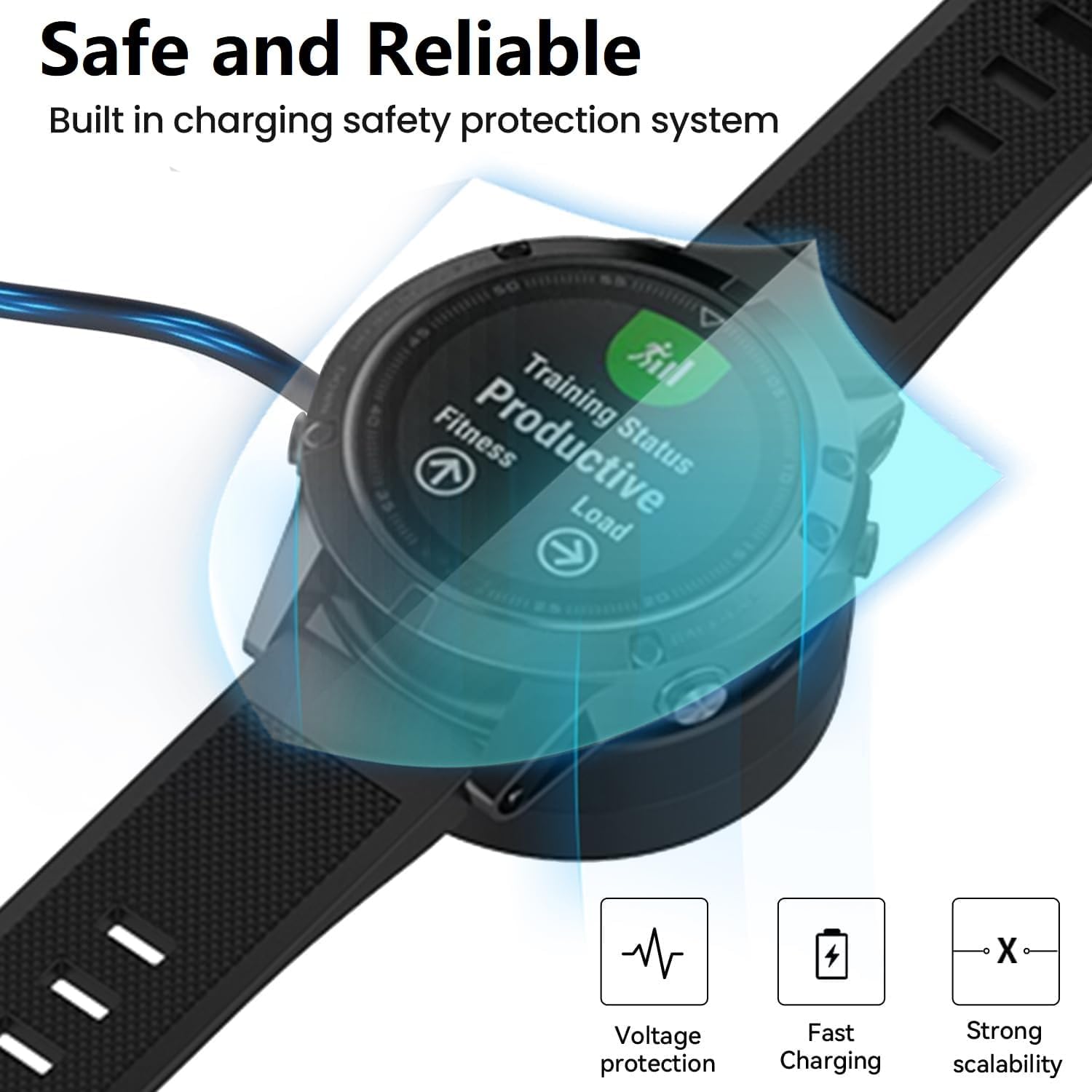 Compatible for Garmin Tactix 8/Tactix 7/Tactix Charlie/Tactix Delta Charger Charging Stand, Charging Dock Station Cradle Holder Accessory with 1m USB