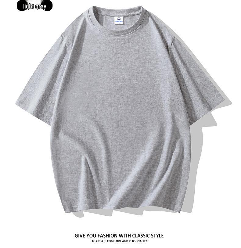 Camiseta de Manga Corta de Algodón Puro de Corte Holgado y a la Moda para Hombre Verano 2025