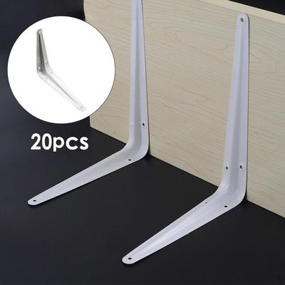 20 Stück Metall-Wandwinkel, schwebende Regalhalterungen, Eckregalhalterung, inklusive Schrauben