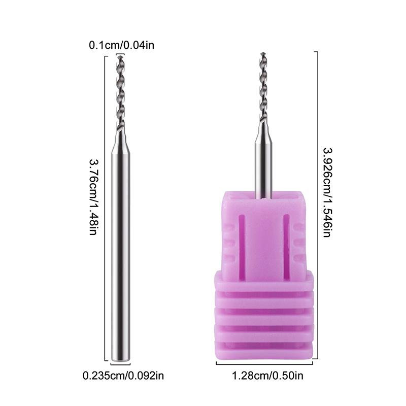 Nail Art Perforation Grinding Head Tungsten Steel Nail Drill Bits DIY Punk Style Nail Charms Manicure Tool Machine Accessories