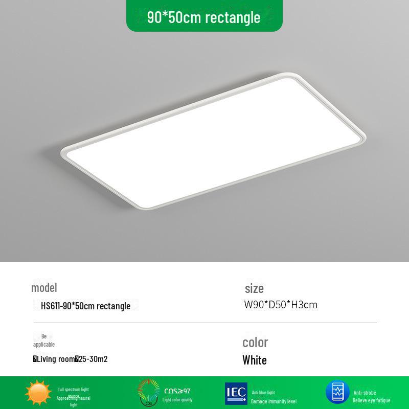 High-End Ultra-Thin Full Spectrum Round Ceiling Lamp for Living Room, Hall & Bedroom