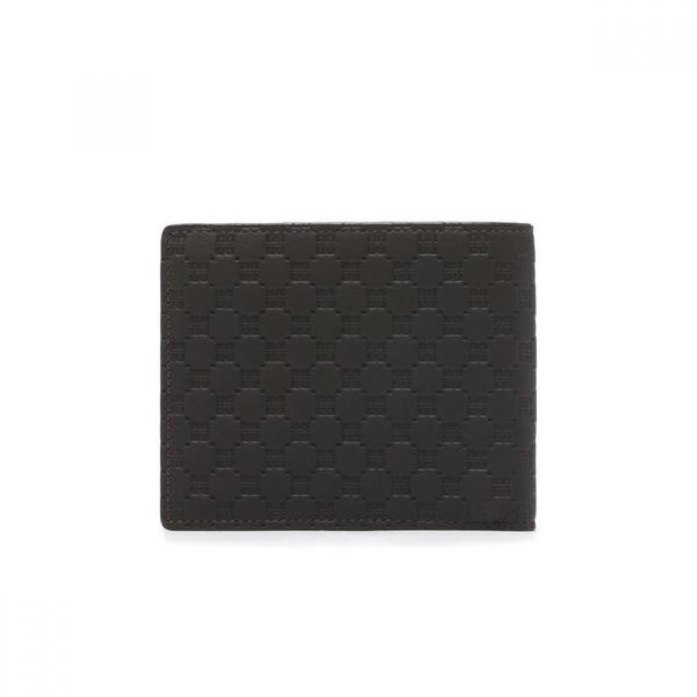 Daks Brown Dd Plate Logo Matte Leather Wallet Dbwa8f368w3