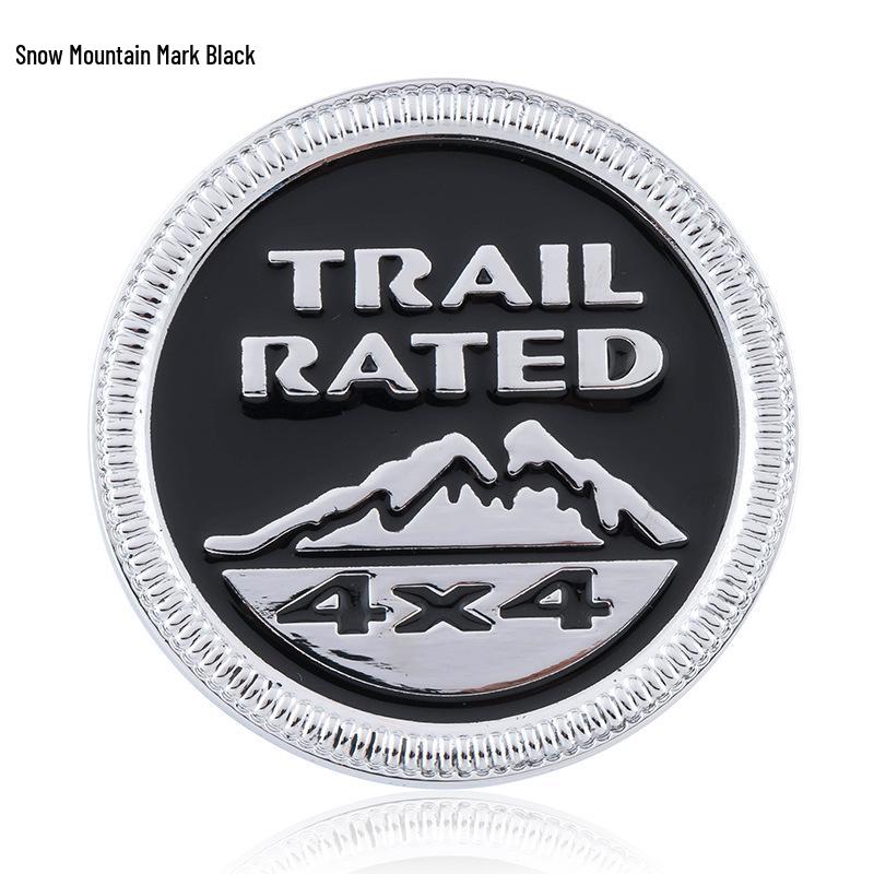 Autocolante Metalice Compatibile cu Logo Auto pentru Jeep Compass, Wrangler și Rezervor Combustibil