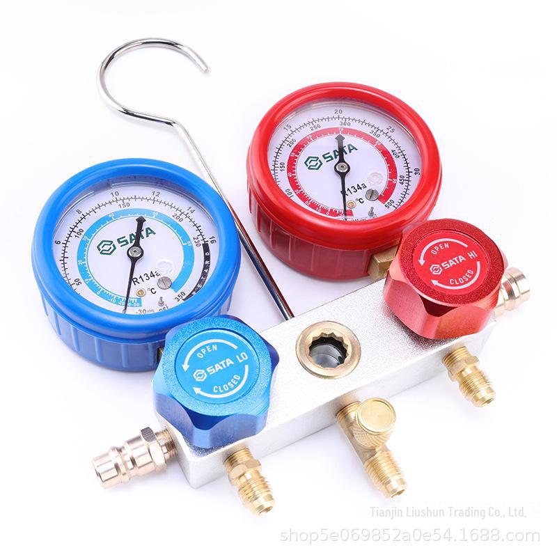 Shida AE5741 Two-Way Refrigerant & Ammonia Meter Set for Auto AC