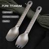Titanium Spork Lightweight Dinner Spork Cutlery Flatware for Home Outdoor Camping Hiking Backpacking Picnic