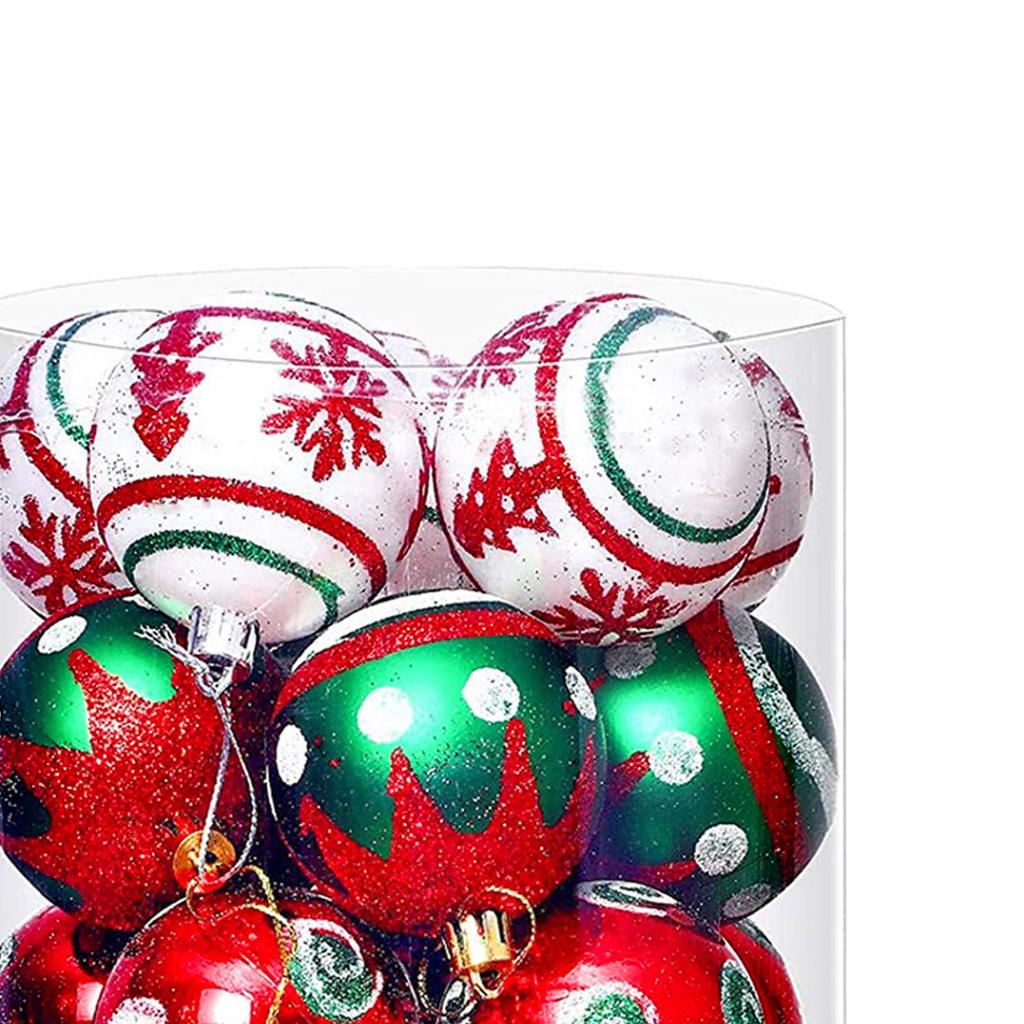 30PCS Xmas Balls Ornaments 2.4 Inch Plastic Multi Color Xmas Tree Hanging Balls for Holiday