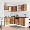 11 Piece Kitchen Cabinet Set Porto Rustic Wood Look Engineered Wood
