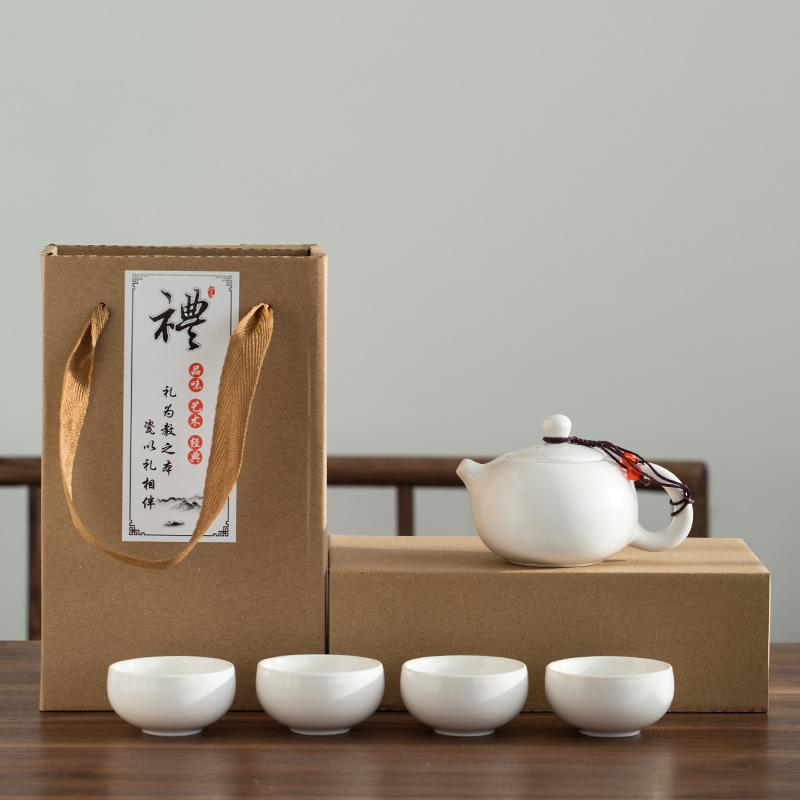 Ding Ofen Tragetasche Reise Kung-Fu Tee-Set Keramik Xishi Kanne Ein-Kannen-Zwei-Tassen-Vier-Tassen-Set Kreative Geschenke