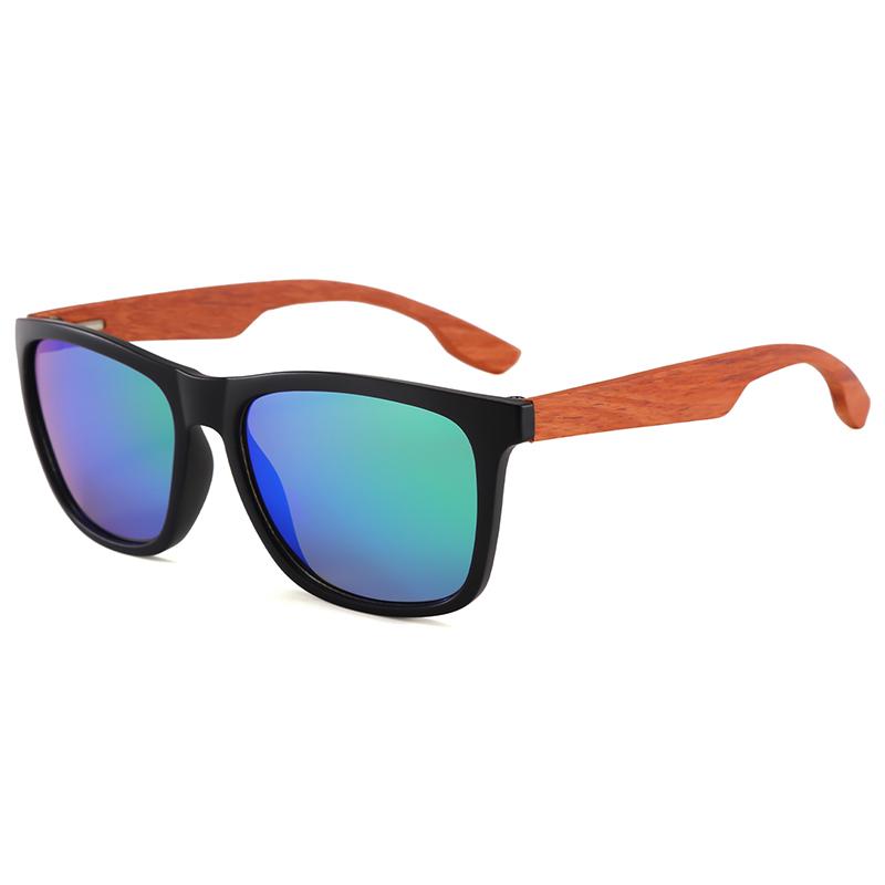 Brand Classic Wooden Square Sunglasses Vintage Fashion UV400 Protection for Women Men Retro Outdoor Driving