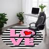 1pc LOVE Heart Print Chair Carpet for Office Non Slip, Machine Washable Rug for Office, Room Holiday Decor for Christmas, Birthday Polyester